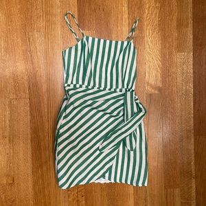 Striped wrap dress